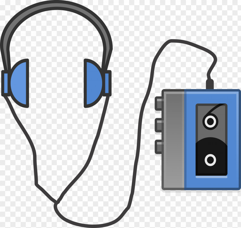 Audio Cassette Compact Deck Headphones Clip Art PNG