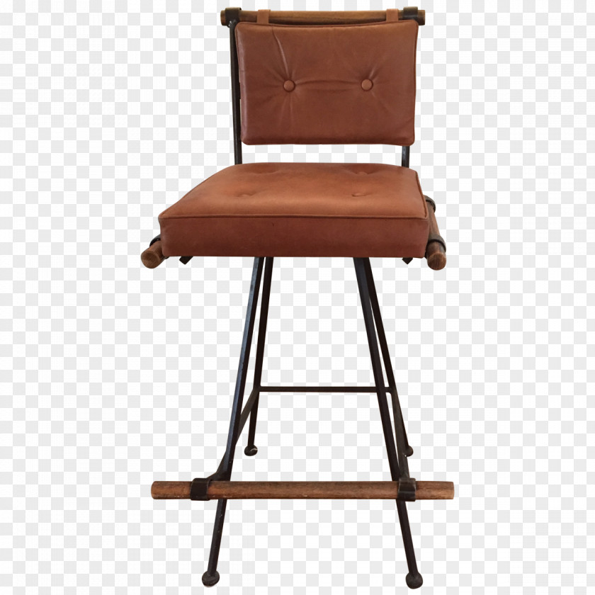 Genuine Leather Stools Bar Stool Chair Armrest Wood PNG