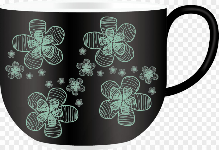Glass Pattern Mug Teacup PNG