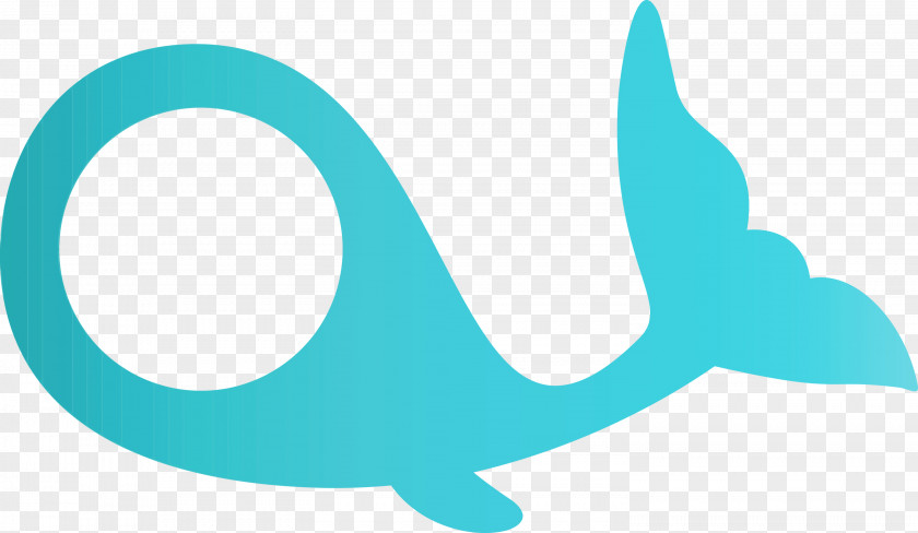 Logo Dolphin Fish Turquoise Line PNG