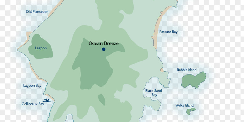 Ocean Breeze World Map Bequia PNG