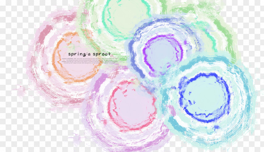 Abstract Watercolor Ink Circle Paper Web Banner Poster Advertising PNG