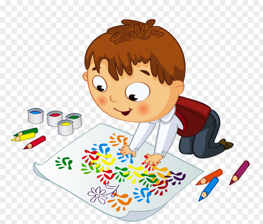 Boy Painting Regular And Irregular Verbs Chinese Child Pre-school PNG
