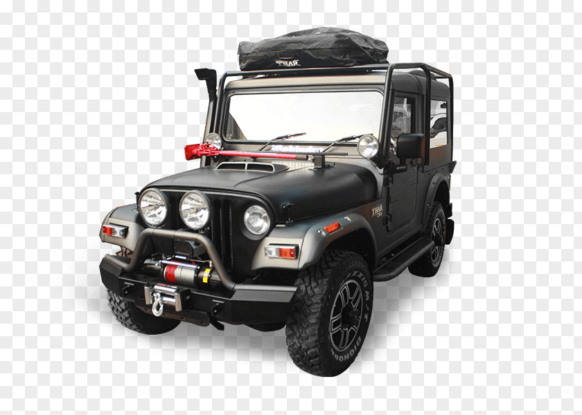 Car Mahindra Thar & Jeep Tire PNG