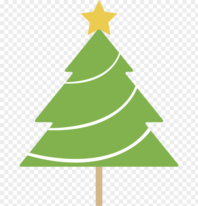 Green Christmas Tree Tree-topper Illustration PNG