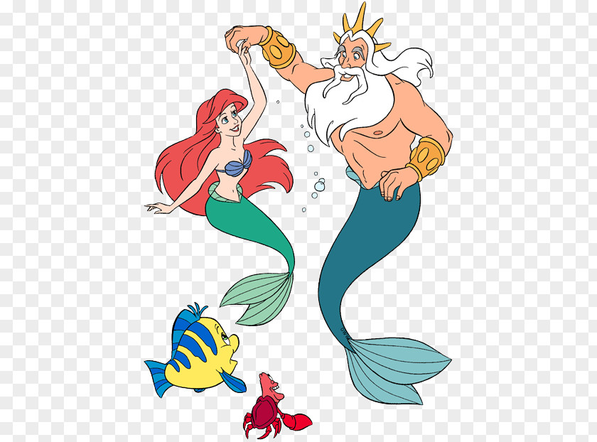 New Father Day Ariel Mermaid King Triton The Prince Ursula PNG