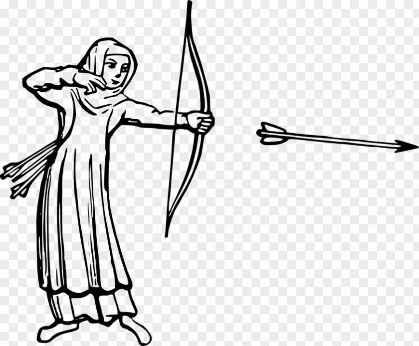 Silhouette Archery Drawing Hunting Clip Art PNG