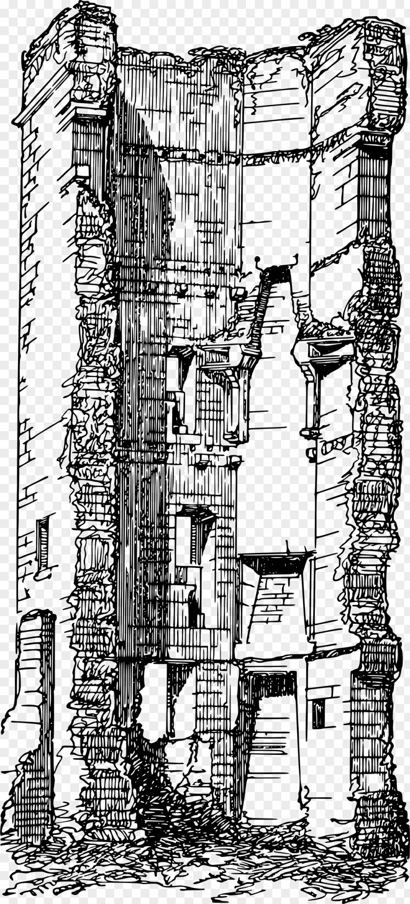 Tower Drawing Ruins Visual Arts Clip Art PNG