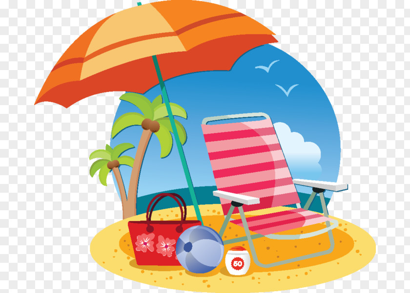 Beach Chairs Umbrella Clip Art PNG