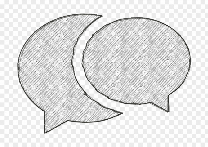 Social Icon Two Overlapping Speech Bubbles IOS7 Premium Fill 2 PNG