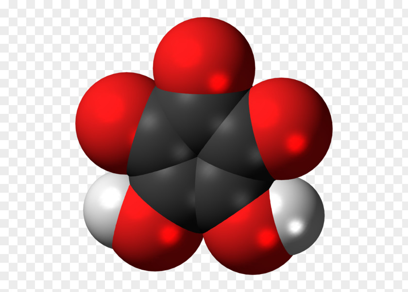 Space-filling Model Croconic Acid Molecule Ball-and-stick Chemical Compound PNG