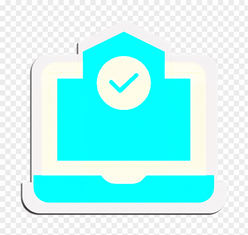 Cyber Icon Laptop Shield PNG
