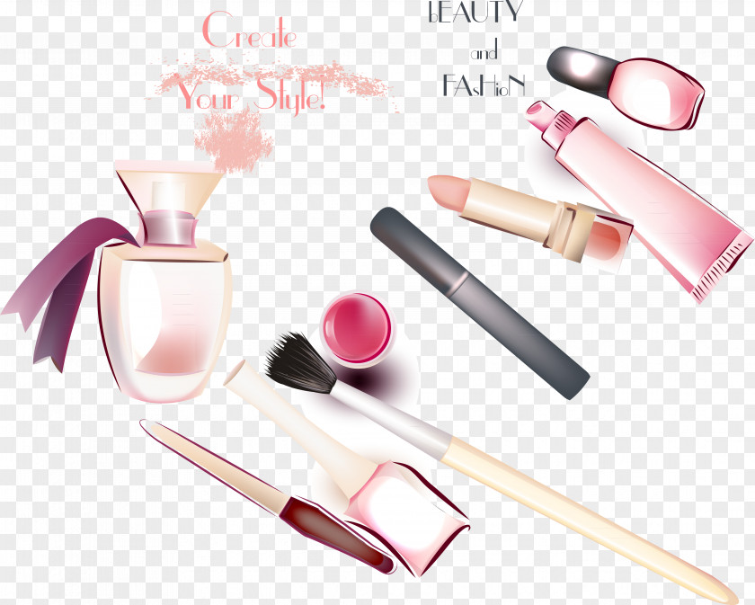 Red Perfume Bottle Lipstick Lip Gloss PNG