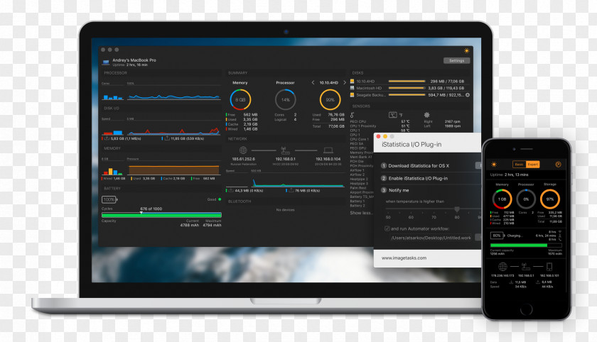 Battery Computer Software System Monitor Monitors MacOS Central Processing Unit PNG