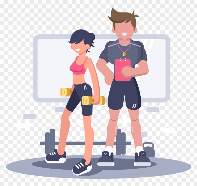 Bodybuilding Personal Trainer Physical Fitness Exercise Centre Illustration PNG