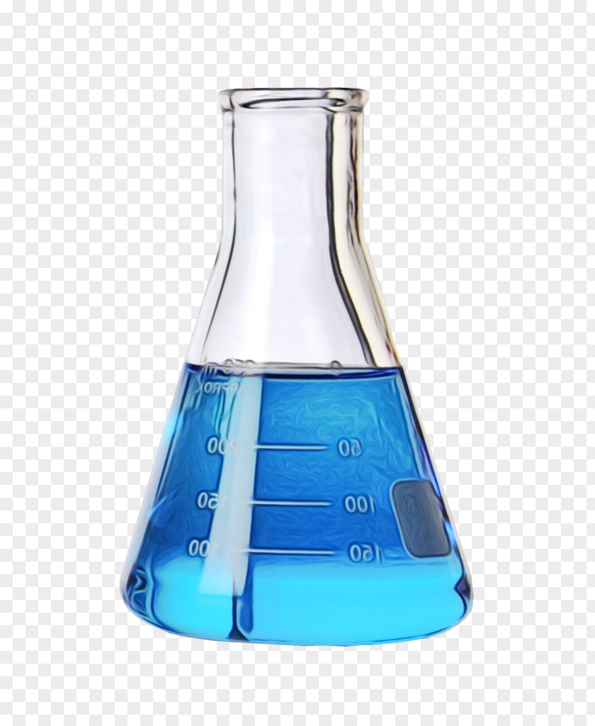 Laboratory Flask Beaker Aqua Blue Equipment PNG