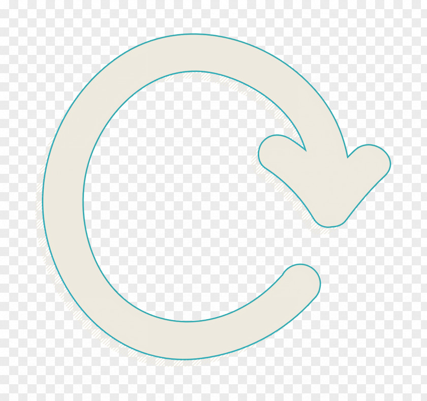 Repeat Hand Drawn Circular Arrow Symbol Icon Irregular PNG