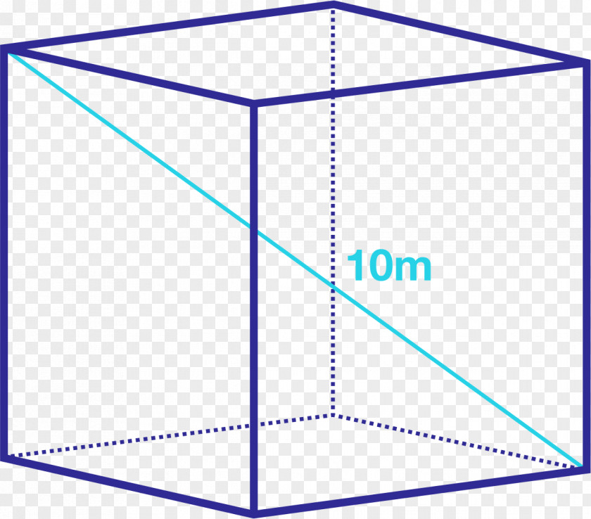 Surface Area Of A Square Triangle Solid Geometry Diagram Puzzle PNG