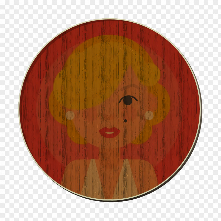 Brown Hair Red Artist Icon Avatar Marilyn PNG