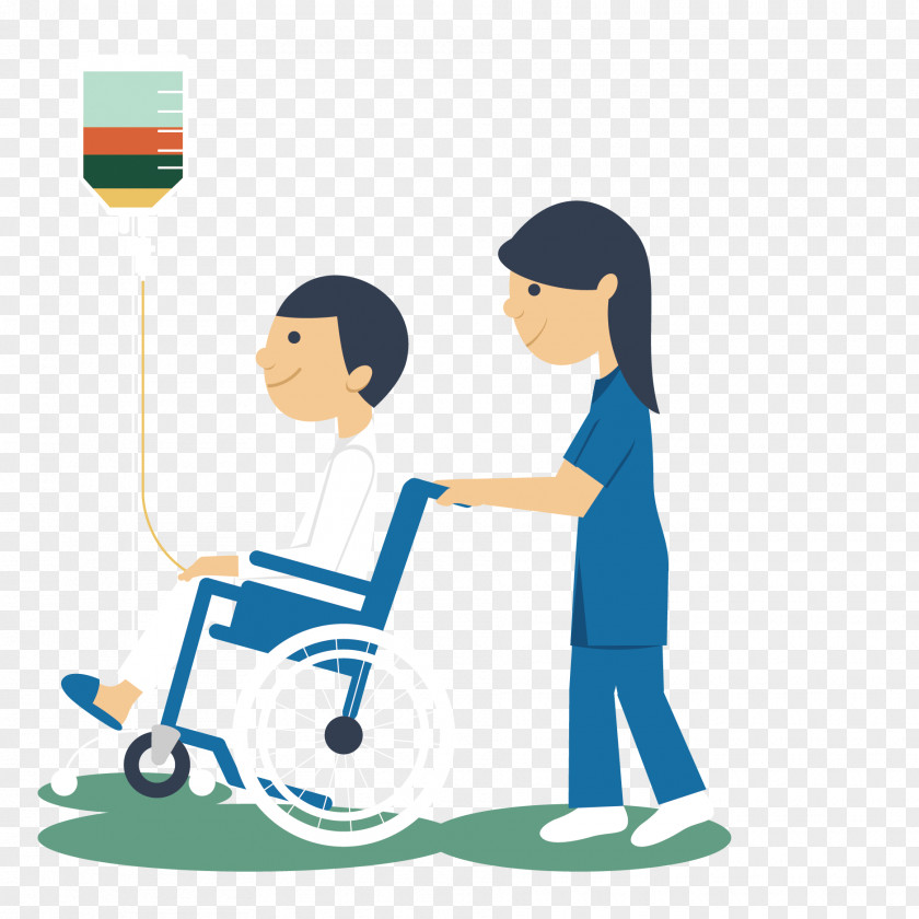 Vector Wheelchair Patient And Nurse Critical Illness Insurance Health Disease Operating Theater PNG