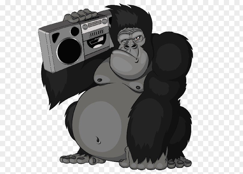 Black Gorilla Ape Orangutan Clip Art PNG