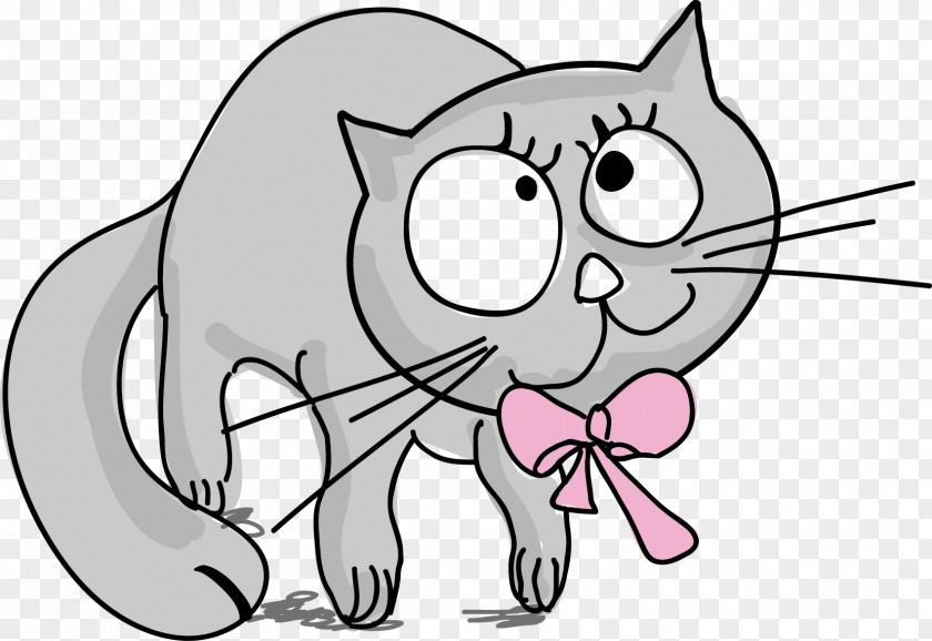 Funny Cute Cat Kitten Whiskers Clip Art PNG