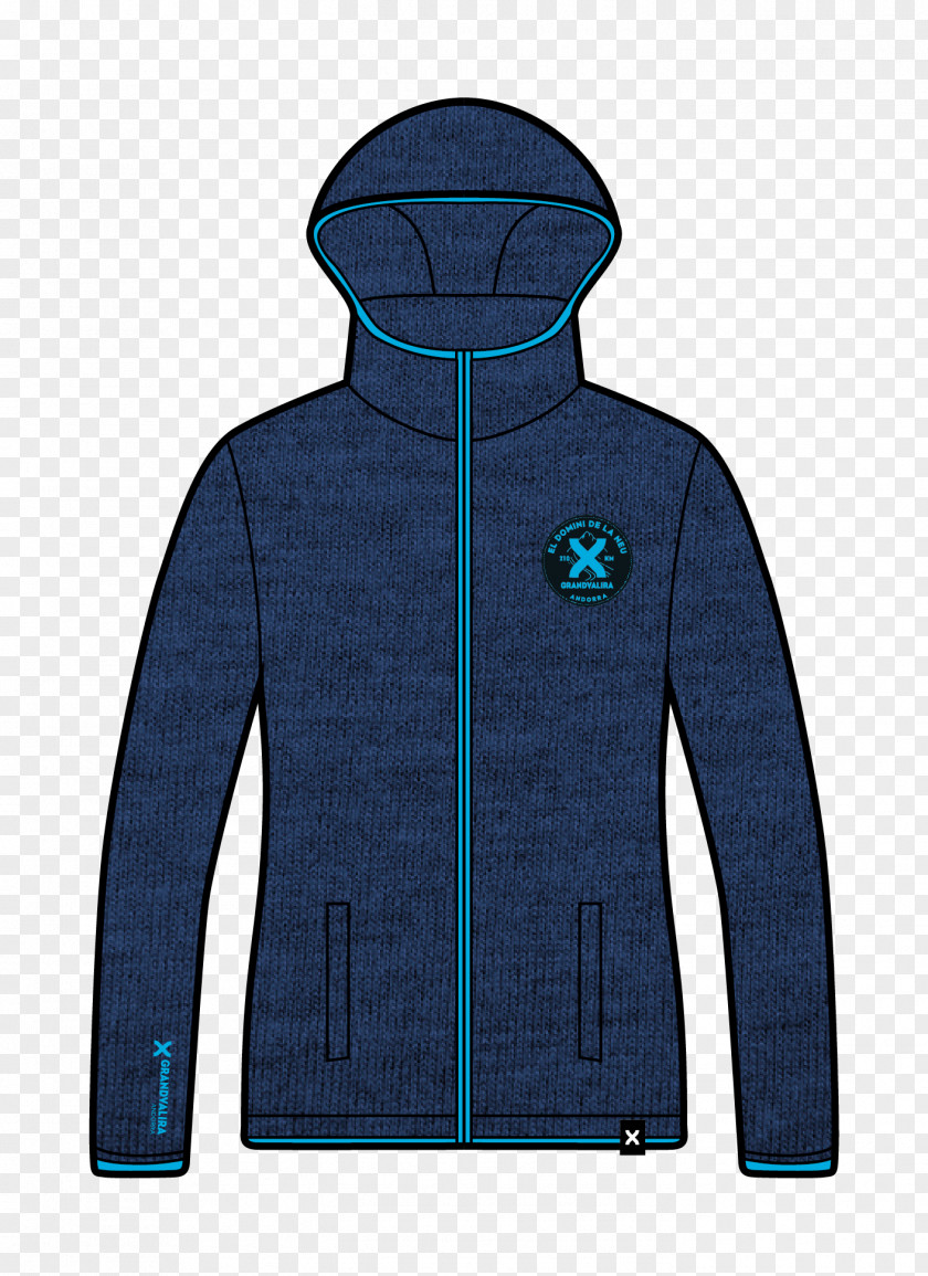 Jacket Hoodie Polar Fleece Bluza Cobalt Blue PNG