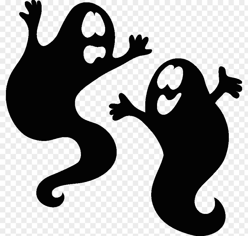 Silhouette Paper Ghost Stencil Witch PNG