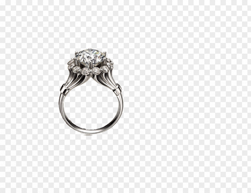 Diamond Royal Elegance Ring Silver Body Piercing Jewellery Pattern PNG
