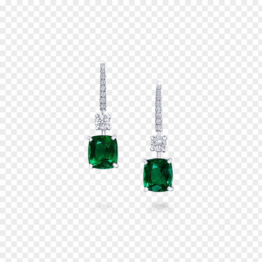 Emerald Earring Graff Diamonds Jewellery PNG