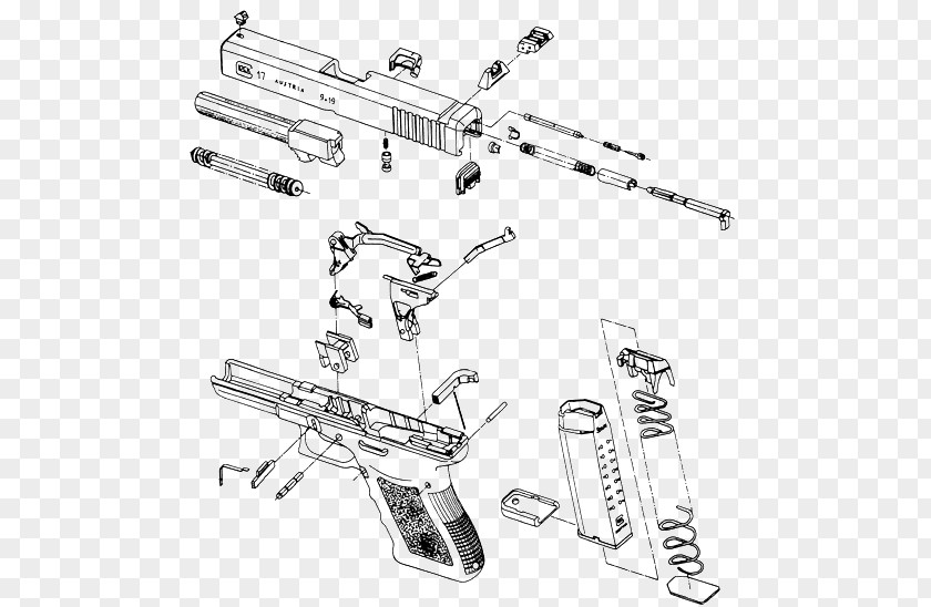 Glock 17 GLOCK 19 Exploded-view Drawing 克拉克42 Firearm PNG