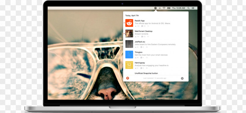 Macbook Back Product Hunt MacOS Menu Bar PNG