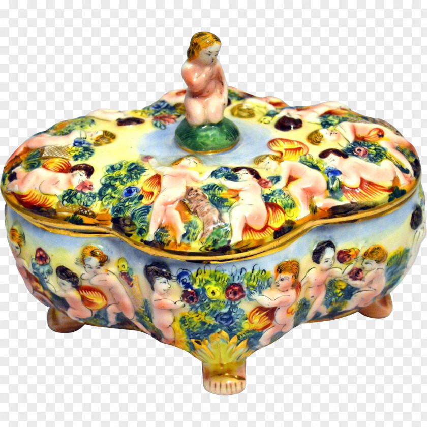 Hand-painted Title Box Capodimonte Porcelain Tureen Ceramic PNG