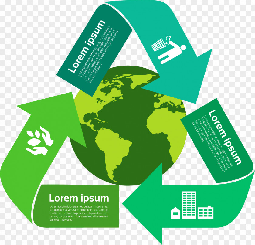 Recyclable World Map Stock Photography PNG