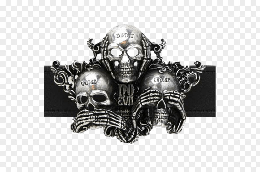 Skull Three Wise Monkeys Human Symbolism Death Evil PNG