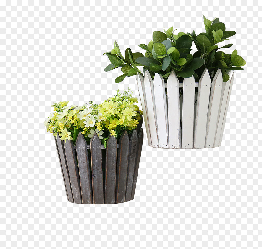 American Wood Wall Flower Baskets Hanging Basket Plant Flowerpot PNG