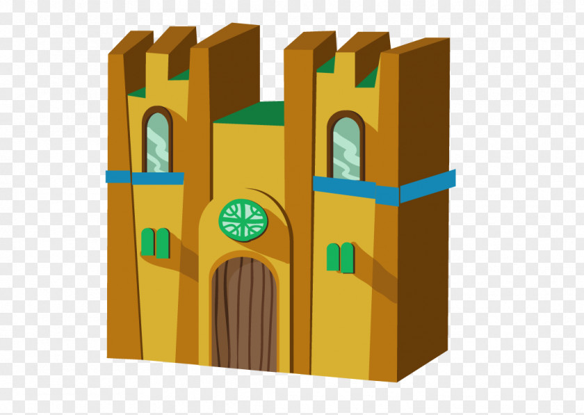 Hand-painted Ancient Castle Graphic Design PNG