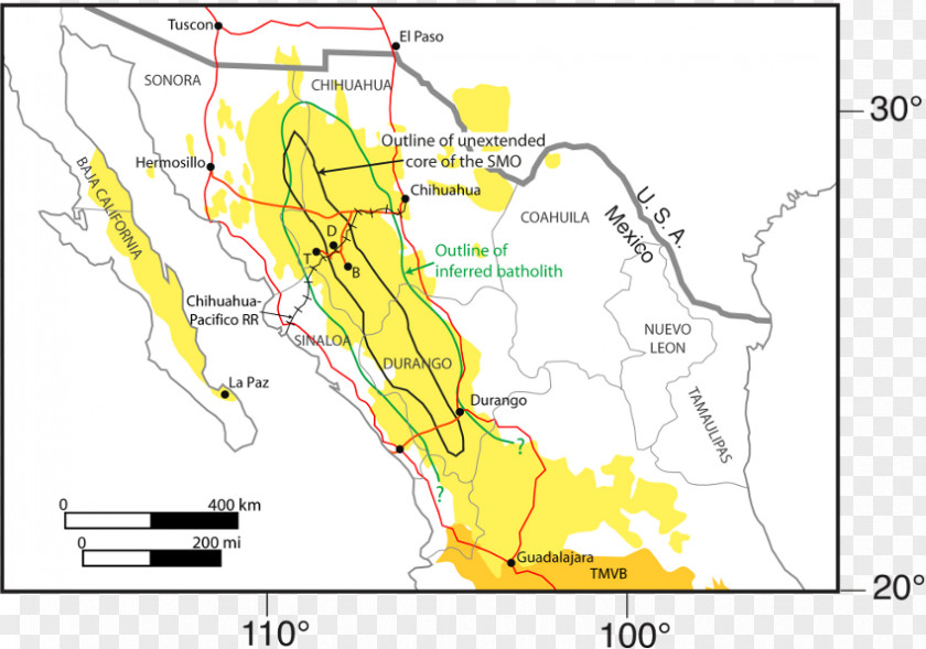 Map Mexican Plateau Sierra Madre Oriental Large Igneous Province Rock PNG