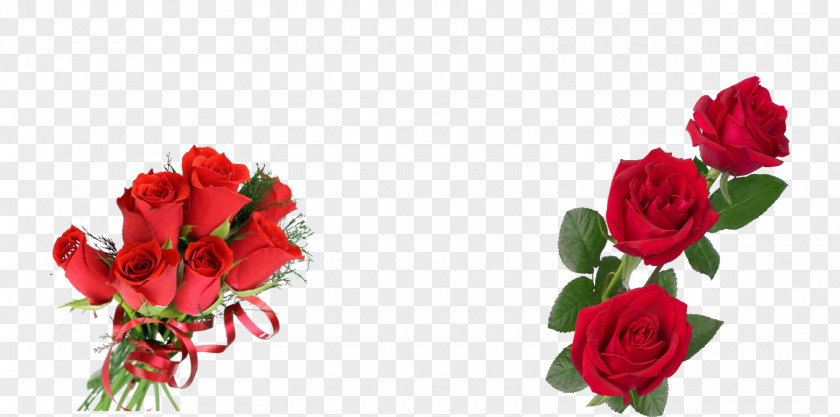 Red Rose Wreath Garden Roses Cut Flowers Cabbage Flower Bouquet PNG