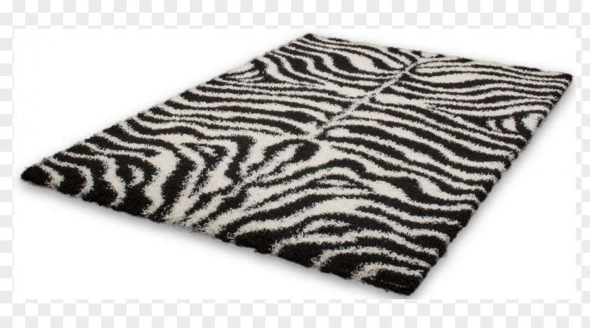 Zebra Skin Vloerkleed Carpet White Pile PNG