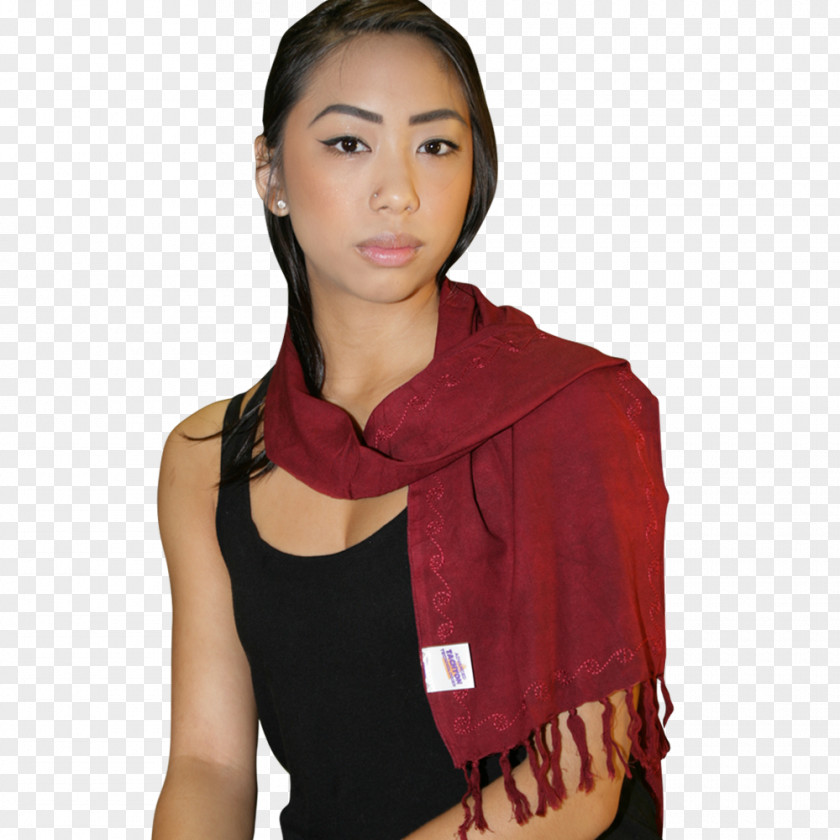 Burgandy Scarf Devakhan Rayon Shoulder PNG