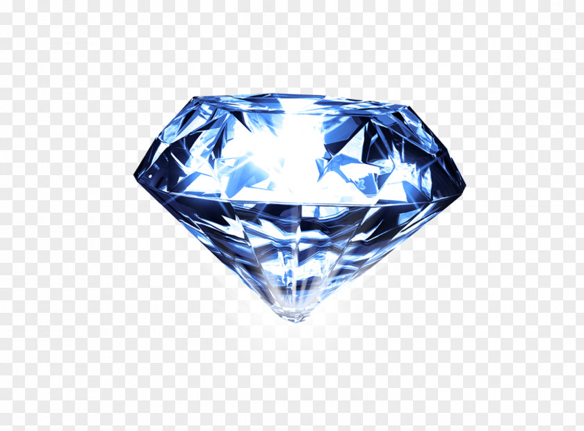 Diamond Blue Crystal Gemstone Luxury PNG