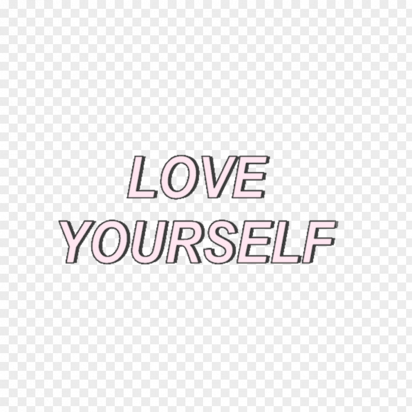 Love Your Self Text Yourself: Her BTS Tumblr Sticker PNG
