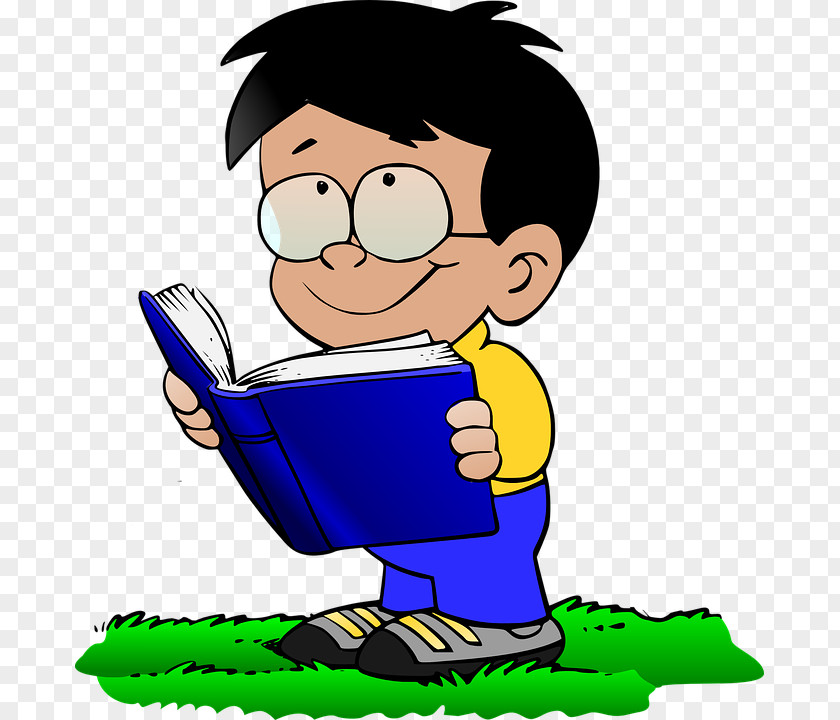 Reading Children Boy With Book Clip Art PNG