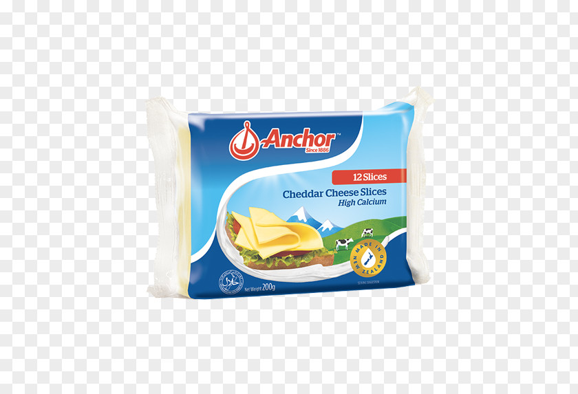 Slice Cheese Processed Milk Cheddar Kraft Singles Anchor PNG