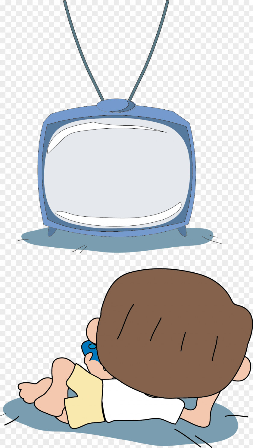 Cartoon Children Watching TV Television Drawing PNG