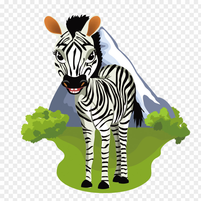 Cute Zebra Animal Variety Animation Illustration PNG