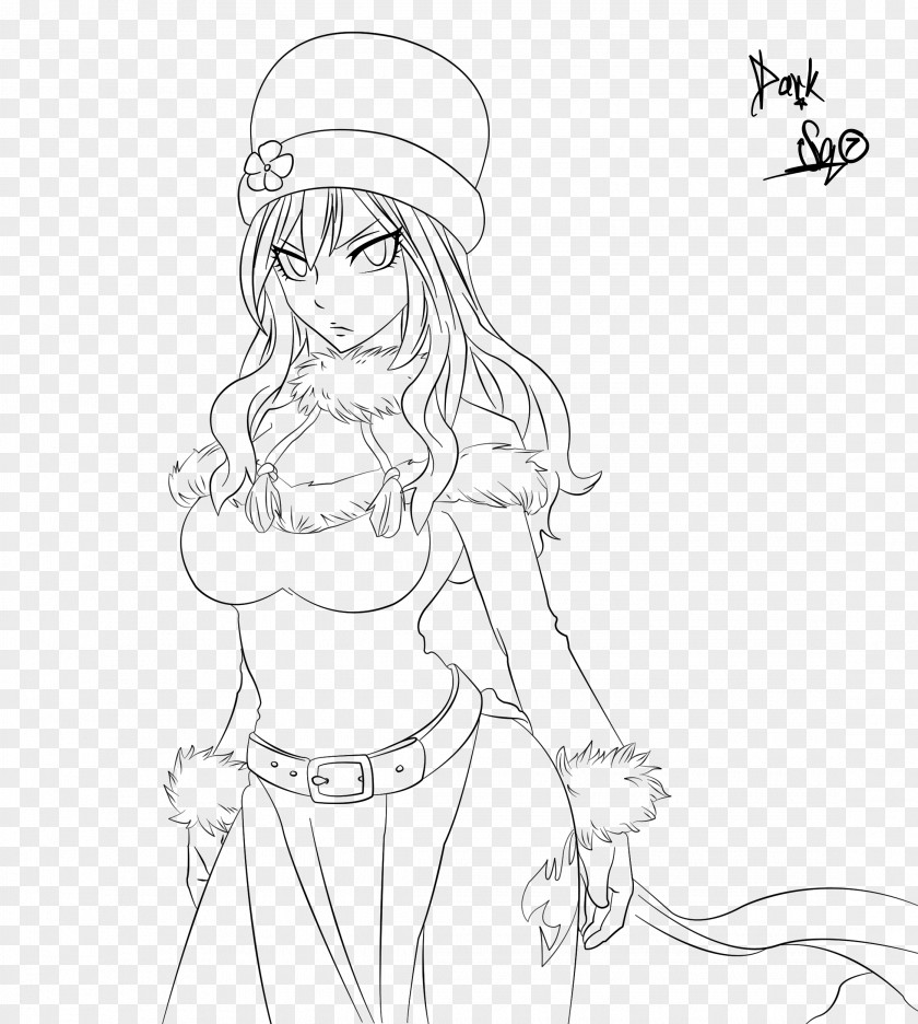 Fairy Tail Juvia Sketch Figure Drawing Line Art Cartoon PNG