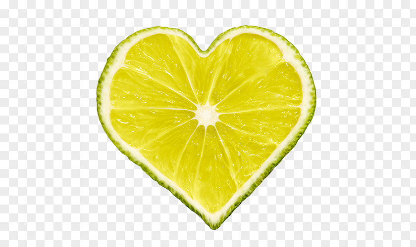 Heart-shaped Lemon Sweet Persian Lime Key PNG