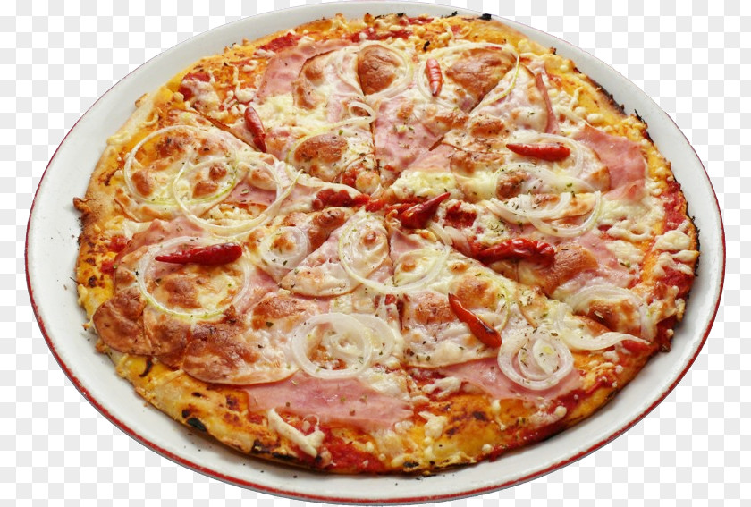 Pizza California-style Sicilian Ham Recipe PNG